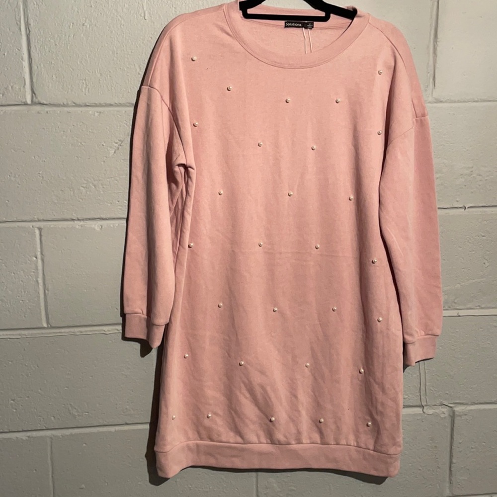 NWOT Solutions Pearl Sweater Dress